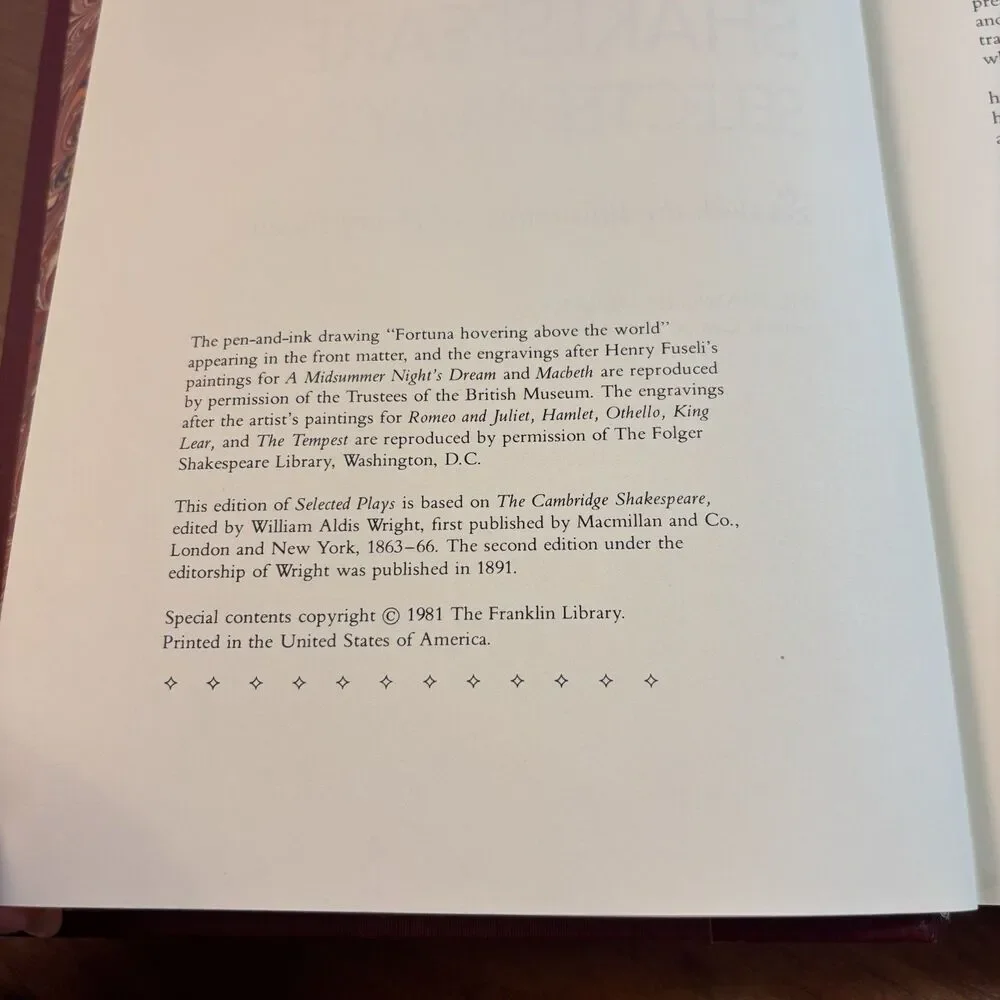 Selected Plays, William Shakespeare, Franklin Library 1981, 1/4 Leather_10